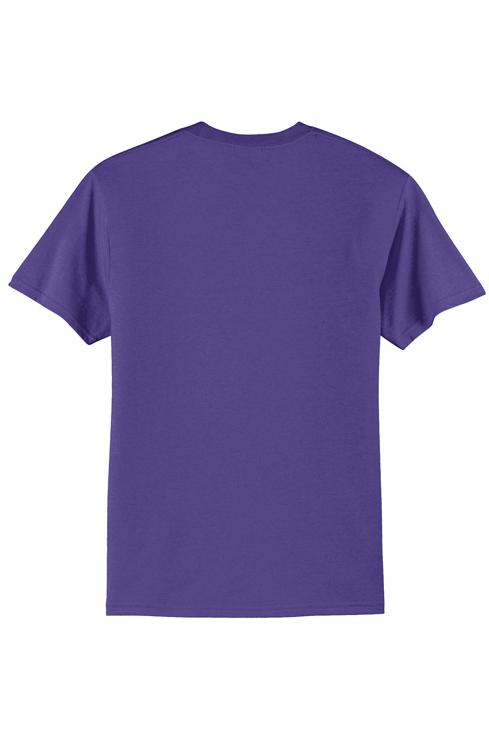 Port & Company PC55/PC55T Mens Core Short Sleeve Crewneck T-Shirt Purple Flat Back