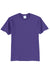 Port & Company PC55/PC55T Mens Core Short Sleeve Crewneck T-Shirt Purple Flat Front