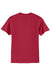 Port & Company PC55/PC55T Mens Core Short Sleeve Crewneck T-Shirt Red Flat Back