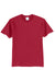 Port & Company PC55/PC55T Mens Core Short Sleeve Crewneck T-Shirt Red Flat Front