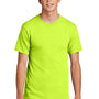 Port & Company Mens Core Short Sleeve Crewneck T-Shirt - Safety Green