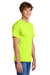 Port & Company PC55/PC55T Mens Core Short Sleeve Crewneck T-Shirt Safety Green Model Side