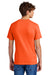 Port & Company PC55/PC55T Mens Core Short Sleeve Crewneck T-Shirt Safety Orange Model Back