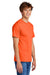 Port & Company PC55/PC55T Mens Core Short Sleeve Crewneck T-Shirt Safety Orange Model Side