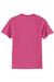 Port & Company PC55/PC55T Mens Core Short Sleeve Crewneck T-Shirt Sangria Pink Flat Back