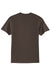 Port & Company PC55/PC55T Mens Core Short Sleeve Crewneck T-Shirt Brown Flat Back