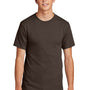 Port & Company Mens Core Short Sleeve Crewneck T-Shirt - Brown