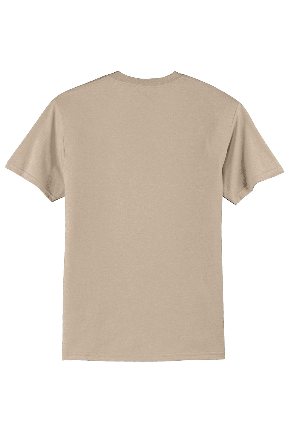 Port & Company PC55/PC55T Mens Core Short Sleeve Crewneck T-Shirt Desert Sand Flat Back