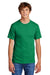 Port & Company PC55/PC55T Mens Core Short Sleeve Crewneck T-Shirt Kelly Green Model Front