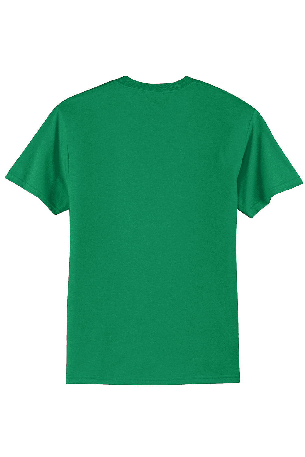 Port & Company PC55/PC55T Mens Core Short Sleeve Crewneck T-Shirt Kelly Green Flat Back