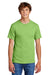 Port & Company PC55/PC55T Mens Core Short Sleeve Crewneck T-Shirt Lime Green Model Front