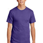 Port & Company Mens Core Short Sleeve Crewneck T-Shirt - Purple