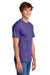 Port & Company PC55/PC55T Mens Core Short Sleeve Crewneck T-Shirt Purple Model Side