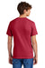 Port & Company PC55/PC55T Mens Core Short Sleeve Crewneck T-Shirt Red Model Back