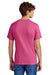 Port & Company PC55/PC55T Mens Core Short Sleeve Crewneck T-Shirt Sangria Pink Model Back