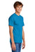 Port & Company PC55/PC55T Mens Core Short Sleeve Crewneck T-Shirt Sapphire Blue Model Side