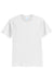 Port & Company PC55/PC55T Mens Core Short Sleeve Crewneck T-Shirt White Flat Front