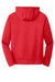 Port & Company PC590H Mens Dry Zone Performance Moisture Wicking Fleece Hooded Sweatshirt Hoodie Red Flat Back