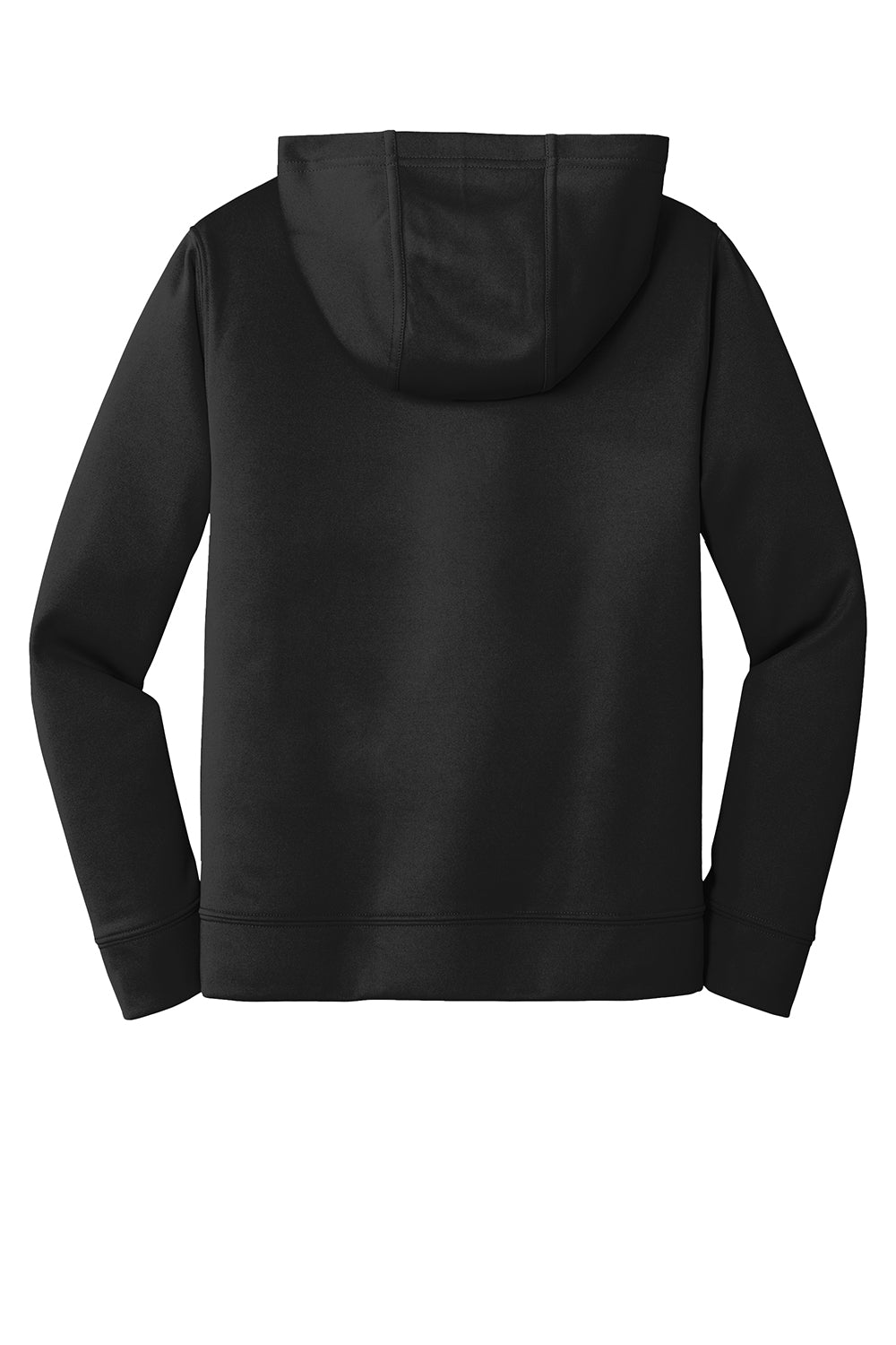 Port & Company PC590YH Youth Dry Zone Performance Moisture Wicking Fleece Hooded Sweatshirt Hoodie Jet Black Flat Back