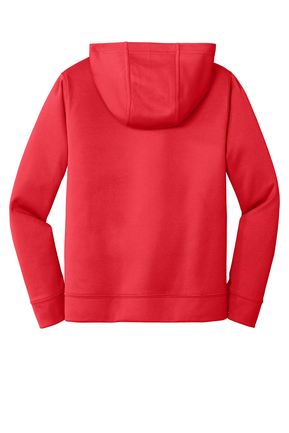 Port & Company PC590YH Youth Dry Zone Performance Moisture Wicking Fleece Hooded Sweatshirt Hoodie Red Flat Back