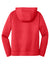 Port & Company PC590YH Youth Dry Zone Performance Moisture Wicking Fleece Hooded Sweatshirt Hoodie Red Flat Back