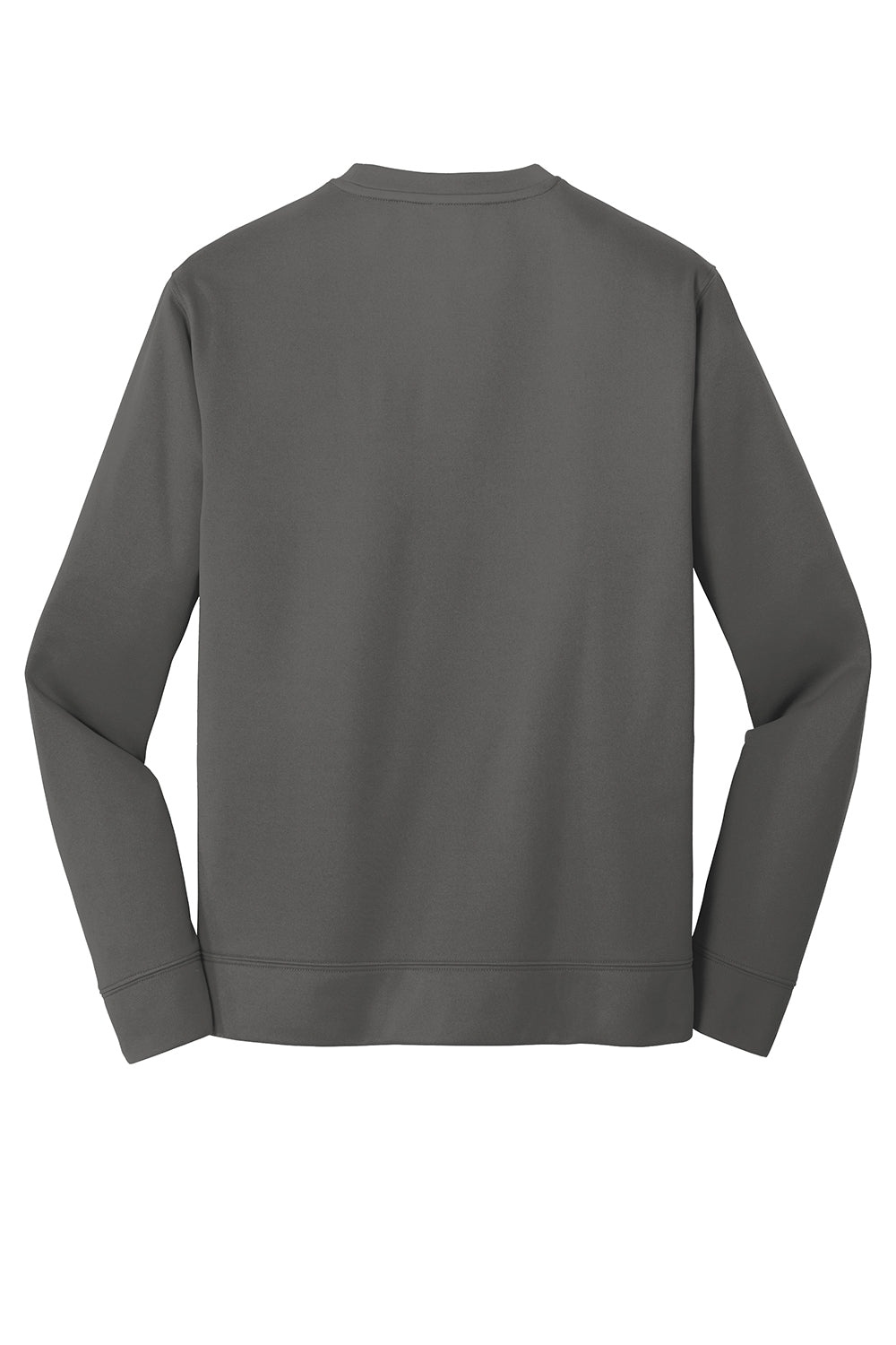 Port & Company PC590 Mens Dry Zone Performance Moisture Wicking Fleece Crewneck Sweatshirt Charcoal Grey Flat Back