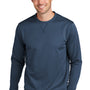 Port & Company Mens Dry Zone Performance Moisture Wicking Fleece Crewneck Sweatshirt - Deep Navy Blue