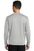 Port & Company PC590 Mens Dry Zone Performance Moisture Wicking Fleece Crewneck Sweatshirt Silver Grey Model Back