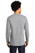 Port & Company PC600LS Mens Bouncer Long Sleeve Crewneck T-Shirt Heather Grey Model Back