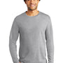 Port & Company Mens Bouncer Long Sleeve Crewneck T-Shirt - Heather Grey