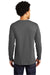 Port & Company PC600LS Mens Bouncer Long Sleeve Crewneck T-Shirt Heather Dark Grey Model Back