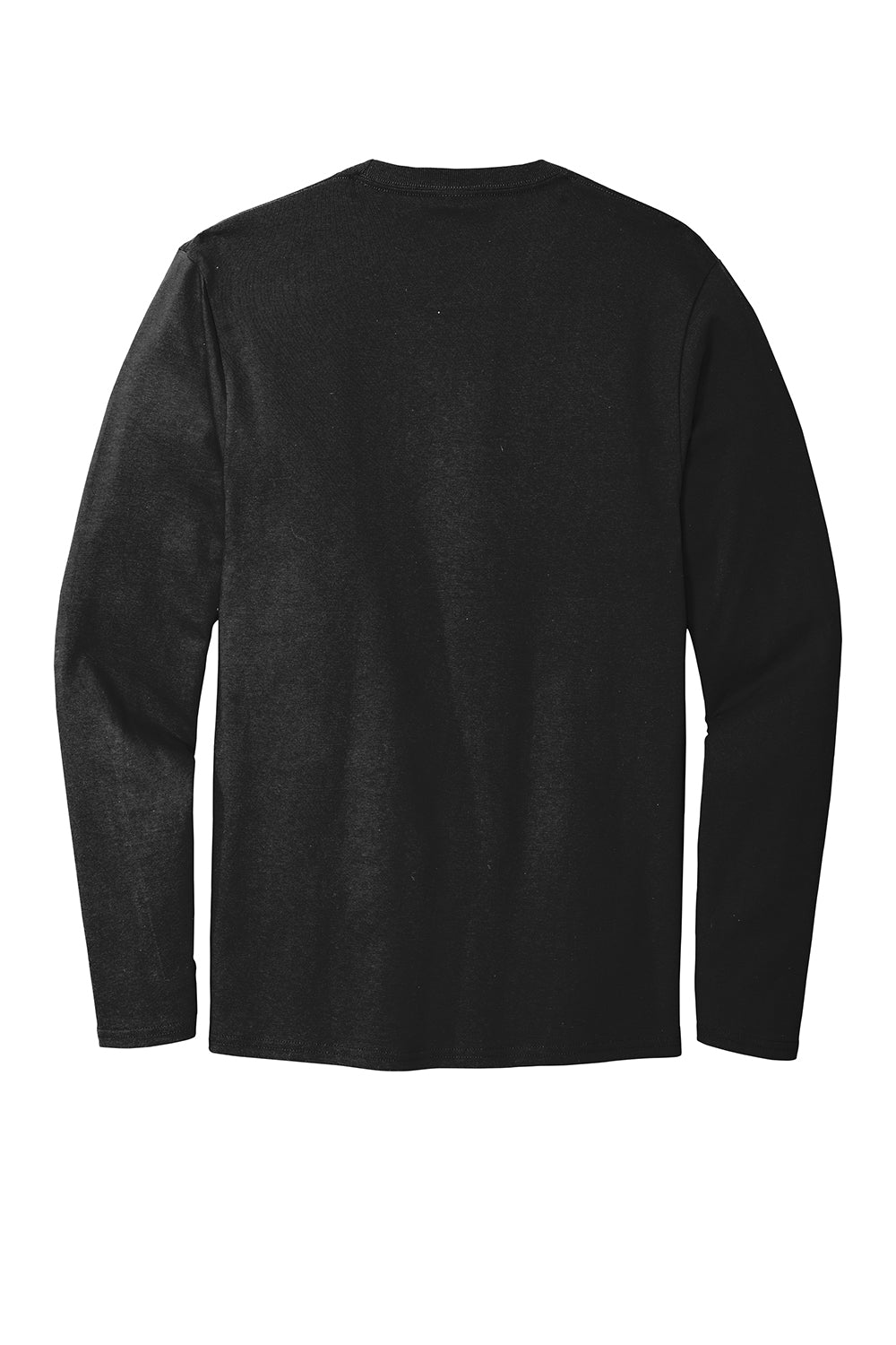 Port & Company PC600LS Mens Bouncer Long Sleeve Crewneck T-Shirt Deep Black Flat Back