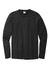 Port & Company PC600LS Mens Bouncer Long Sleeve Crewneck T-Shirt Deep Black Flat Front