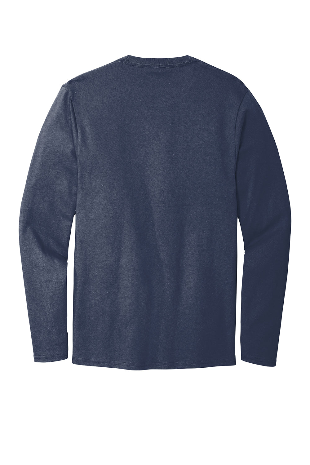 Port & Company PC600LS Mens Bouncer Long Sleeve Crewneck T-Shirt Navy Blue Flat Back