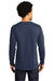 Port & Company PC600LS Mens Bouncer Long Sleeve Crewneck T-Shirt Navy Blue Model Back