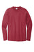 Port & Company PC600LS Mens Bouncer Long Sleeve Crewneck T-Shirt Rich Red Flat Front