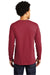 Port & Company PC600LS Mens Bouncer Long Sleeve Crewneck T-Shirt Rich Red Model Back