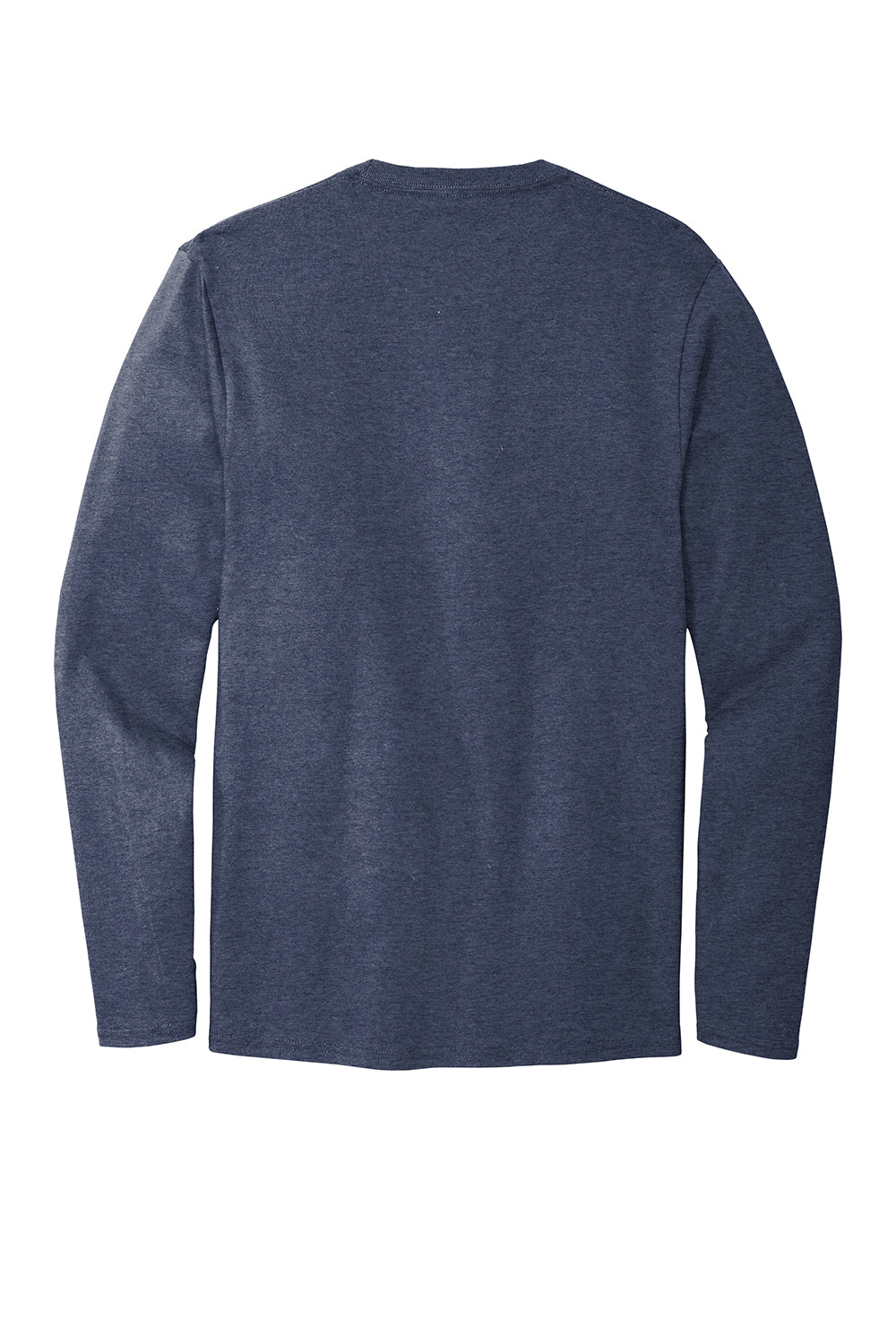 Port & Company PC600LS Mens Bouncer Long Sleeve Crewneck T-Shirt Heather Team Navy Blue Flat Back