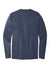 Port & Company PC600LS Mens Bouncer Long Sleeve Crewneck T-Shirt Heather Team Navy Blue Flat Back