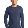 Port & Company Mens Bouncer Long Sleeve Crewneck T-Shirt - Heather Team Navy Blue