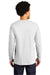 Port & Company PC600LS Mens Bouncer Long Sleeve Crewneck T-Shirt White Model Back