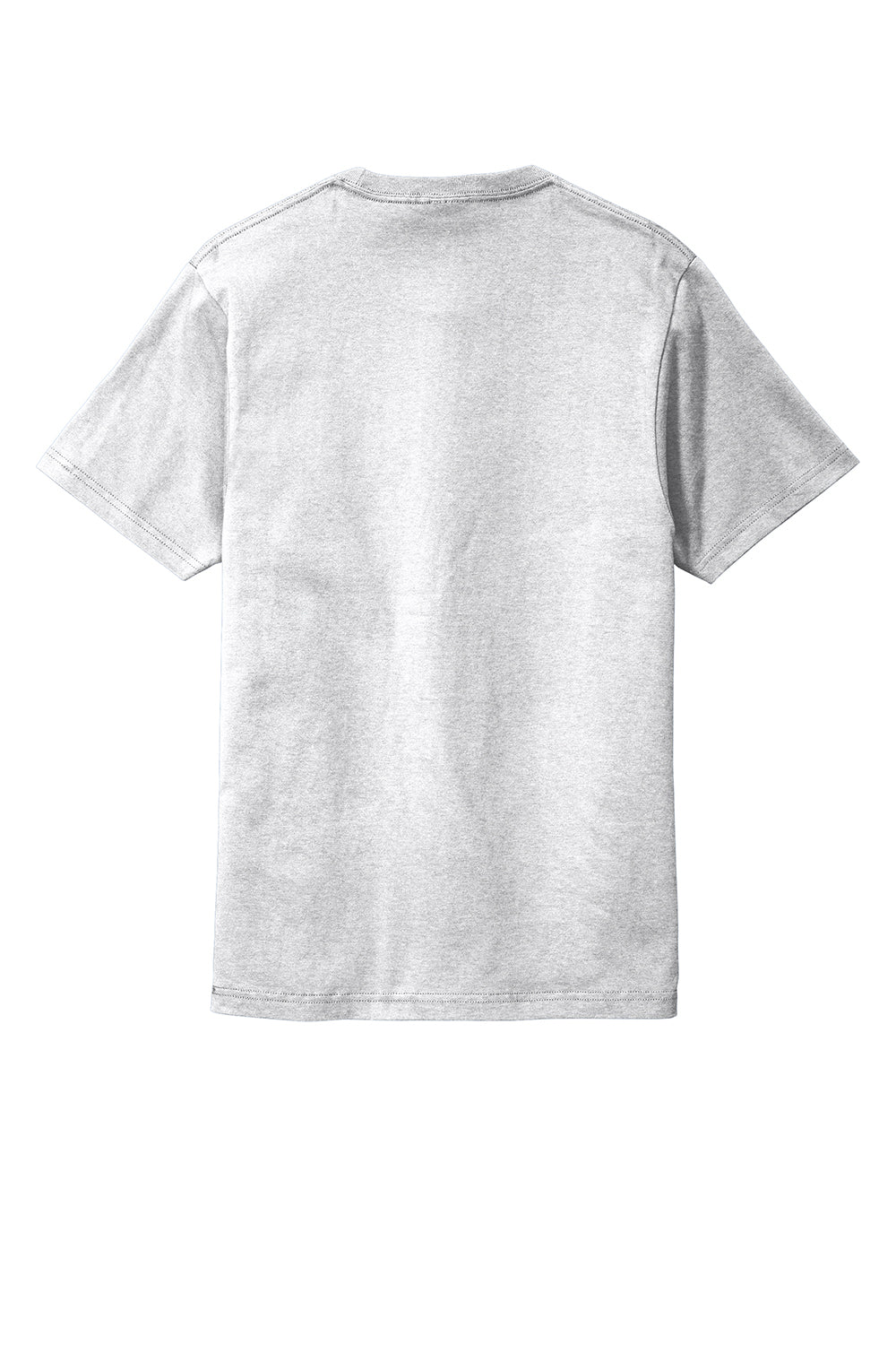 Port & Company PC600P Mens Bouncer Short Sleeve Crewneck T-Shirt w/ Pocket Ash Grey Flat Back