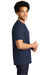 Port & Company PC600P Mens Bouncer Short Sleeve Crewneck T-Shirt w/ Pocket Navy Blue Model Side