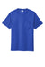 Port & Company PC600P Mens Bouncer Short Sleeve Crewneck T-Shirt w/ Pocket True Royal Blue Flat Front