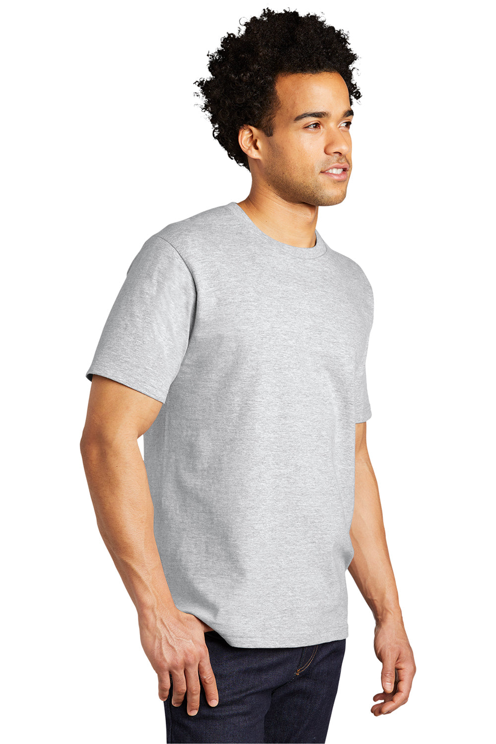 Port & Company PC600 Mens Bouncer Short Sleeve Crewneck T-Shirt Ash Grey Model 3q