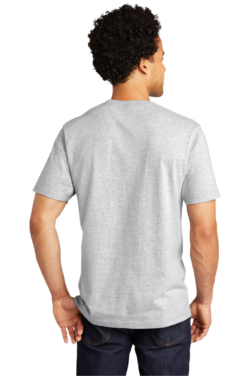 Port & Company PC600 Mens Bouncer Short Sleeve Crewneck T-Shirt Ash Grey Model Back