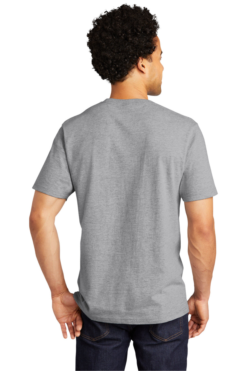 Port & Company PC600 Mens Bouncer Short Sleeve Crewneck T-Shirt Heather Grey Model Back