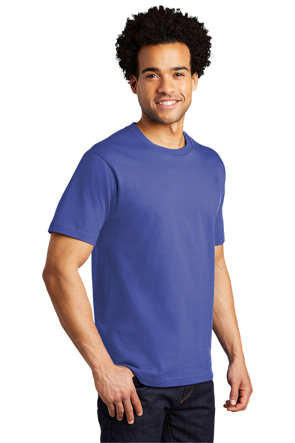 Port & Company PC600 Mens Bouncer Short Sleeve Crewneck T-Shirt Blue Iris Model 3q