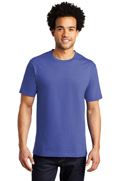 Port & Company PC600 Mens Bouncer Short Sleeve Crewneck T-Shirt Blue Iris Model Front