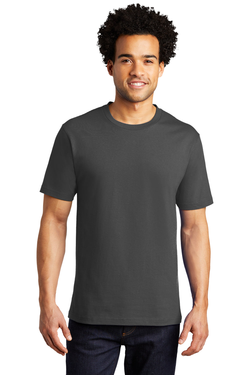 Port & Company PC600 Mens Bouncer Short Sleeve Crewneck T-Shirt Coal Grey Model Front